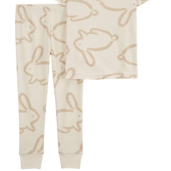 Carter's Bunny Print 100% Snug Fit Cotton Pajama Set - Picture 2 of 5
